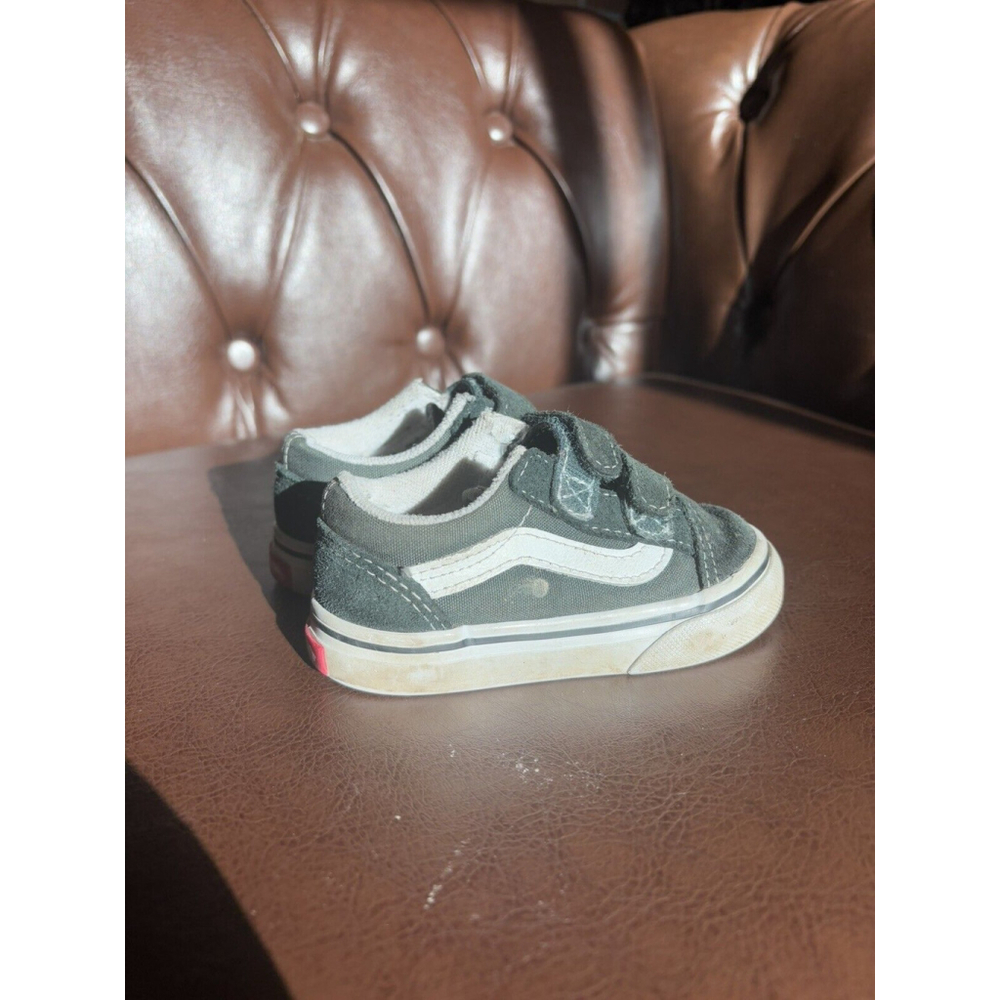 Vans Old Skool Toddlers Sneakers GUC Size 5.5 Baby Shoes Green - Picture 2 of 6